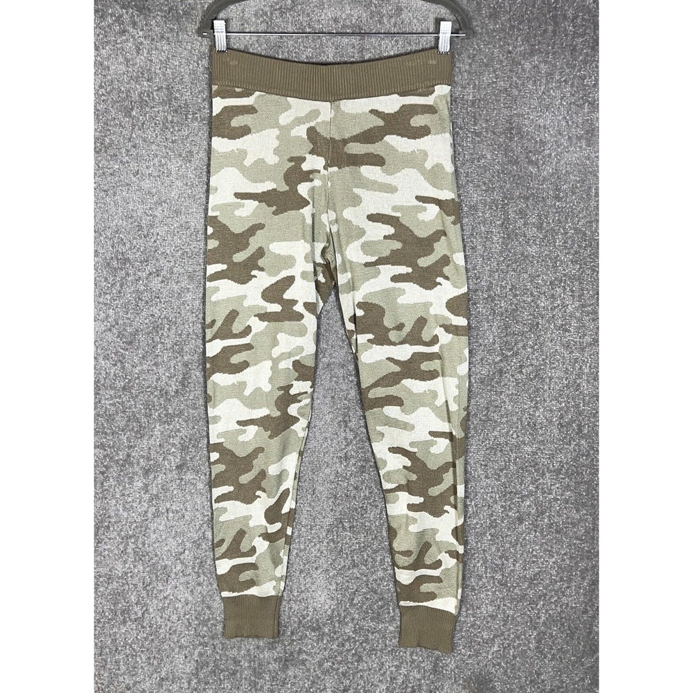 OVLA Camouflage Jogger Lounge Pants Womens Size Small Green Camo Knit Pull On